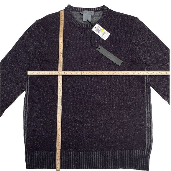 New Dylan Gray Classic Men US M Purple Grey Crew Neck Sweatshirt Cashmere - Picture 10 of 10